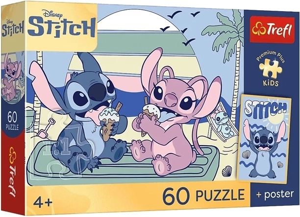 Puzzle Premium Plus Kids Spaß mit Stitch 60 Teile