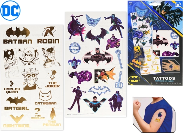 Tatouages temporaires Batman vs Joker – set pour enfants