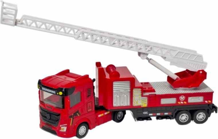Brandweerauto met beweegbare ladder