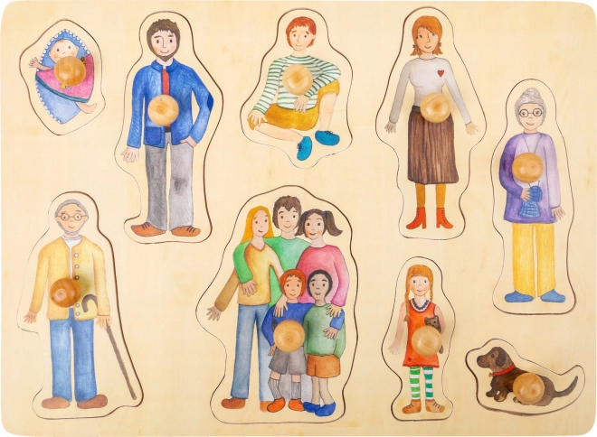 Small foot wooden puzzle Family