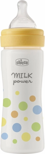 Chicco biberon Perfect Easy 250 ml, tétine en silicone à débit moyen, pour garçons (2m+)