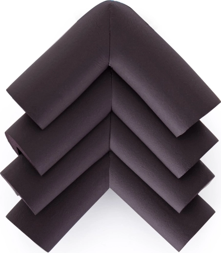 Foambescherming voor hoeken Feedo, bruin, 4 stuks