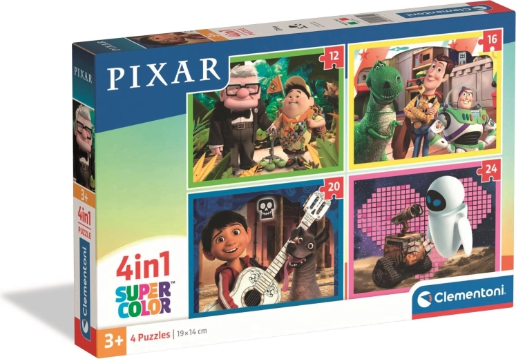 CLEMENTONI puzzel Pixar sprookjes 4-in-1 (12, 16, 20 en 24 stukjes)