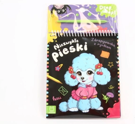 Scratch Art Pad with Stylus – Extraordinary Dogs