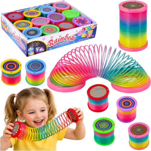 LED Rainbow Light-Up Spring Toy for Kids