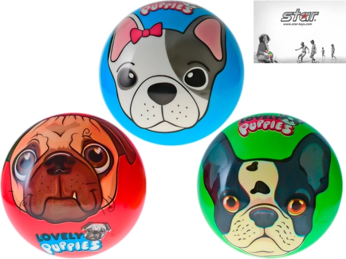 Balle avec chiots 11 cm pour enfants à partir de 10 mois