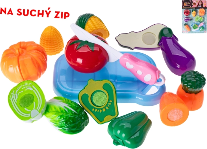 Set de fruits et légumes à scratch, 16 pcs