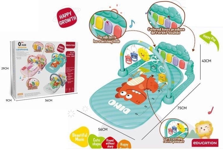 Dino speelmat met pianootje voor kinderen