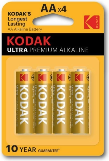 Kodak Ultra Premium Alkalibatterien AA 1,5 V, 4 Stk.