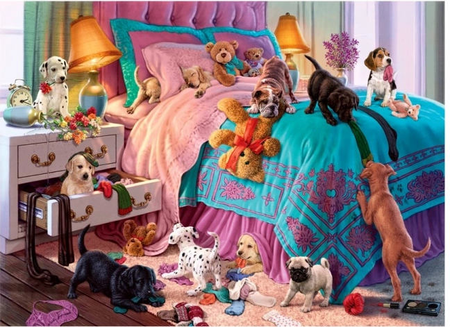 Mischievous Puppies Puzzle 1000 Pieces