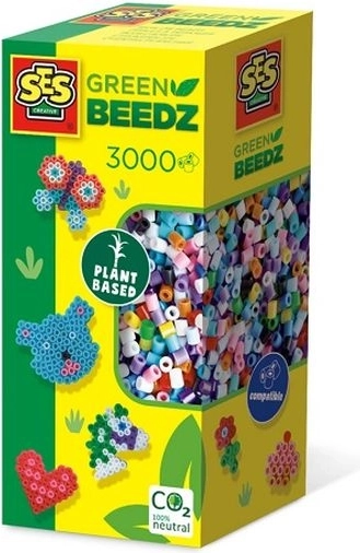 SES Creative strijkkralen Green Beedz 3000 stuks – lichte kleuren