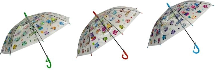 PLEJO parapluie pour enfant à ouverture automatique Chouettes joyeuses