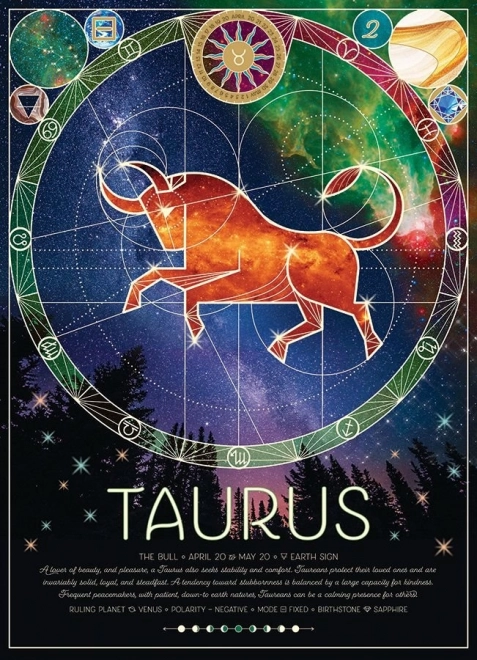 Puzzle COBBLE HILL Zodiac Sign Taurus 500 Pieces