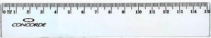 Ruler 15 cm CONCORDE transparent