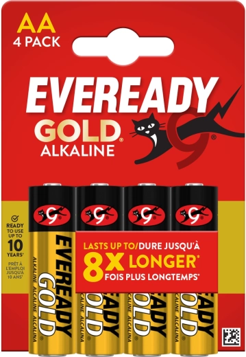 Alkalische Batterien AA ENERGIZER Eveready Gold, 4 Stk.