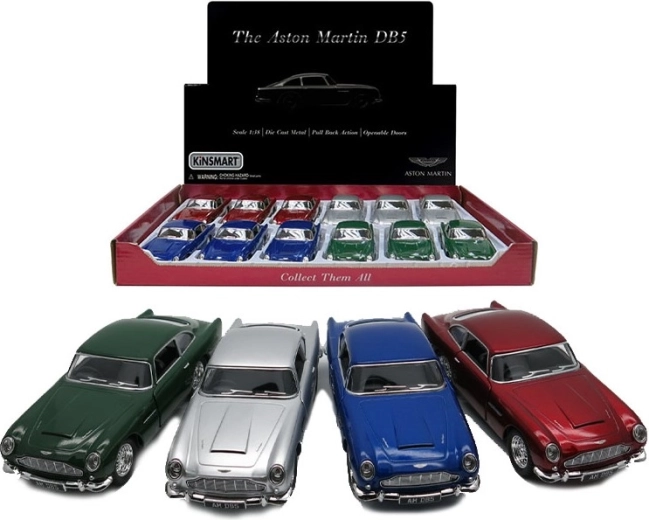 Metalen modelauto Aston Martin DB5 met terugtrekmechanisme