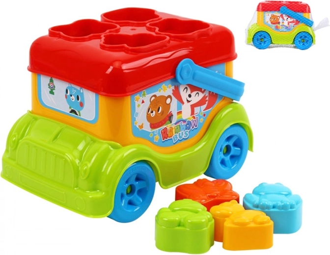 Shape-Sorting Bus with Animals for Children from 12 Months