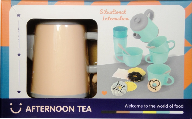 Service à thé pour enfants – set de cuisine en plastique pour jouer à la maison