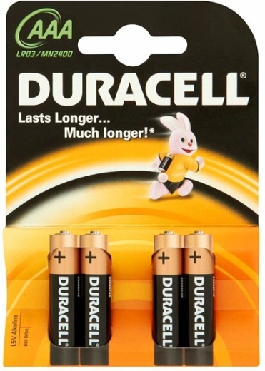 Mikrozellen-Batterien AAA DURACELL Basic, 4 Stk.