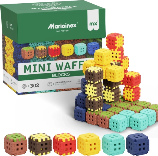 Jeu de construction Mini Waffle Blocks 302 pièces MARIOINEX
