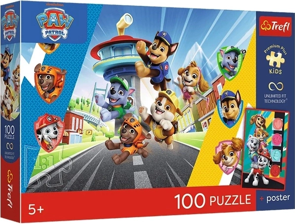 Puzzle Premium Plus Kids Paw Patrol – Pup-avontuur 100 stukjes