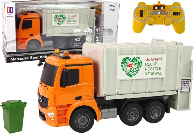 RC Garbage Truck MERCEDES-BENZ ANTOS orange with container