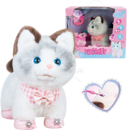 Minette, le chat en peluche interactif