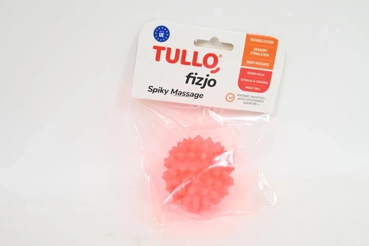 Fizjo rehabilitation spiky massage ball (hedgehog) 5.4 cm, red