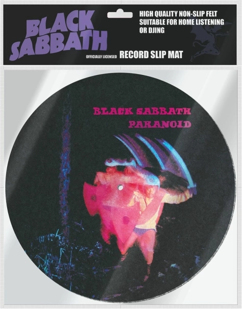 Slipmat voor draaitafel met Black Sabbath-motief