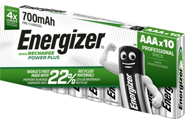 Energizer Power Plus piles rechargeables AAA 700 mAh, emballage de 10 pièces