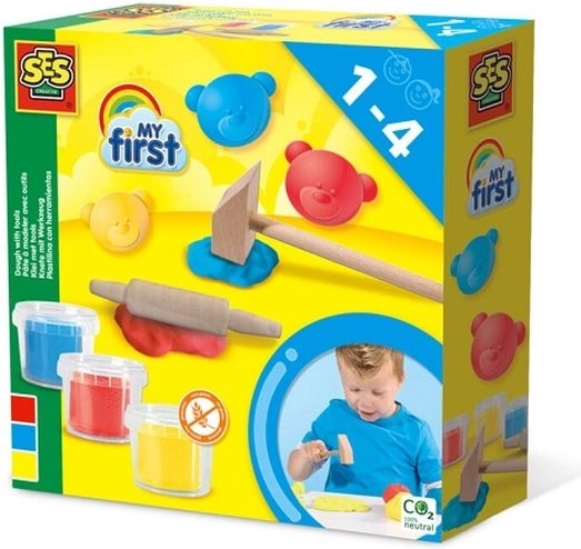 SES My First boetseerklei – 3 kleuren (3×90 g) + gereedschap
