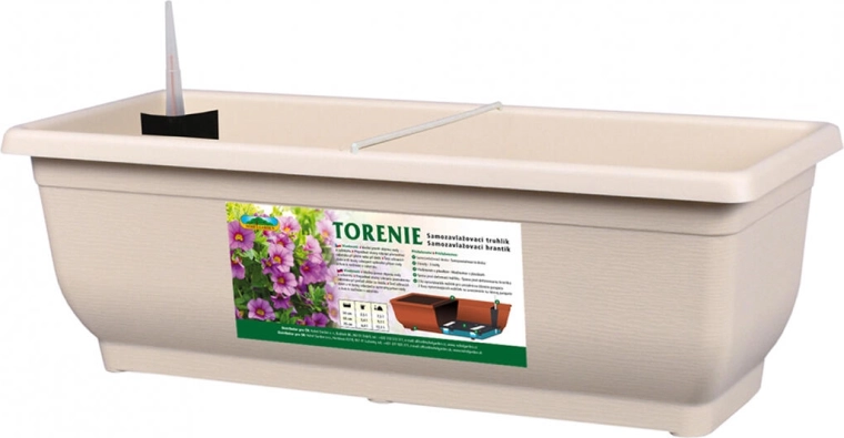 Self-watering planter Torenie Modern 50 cm light brown