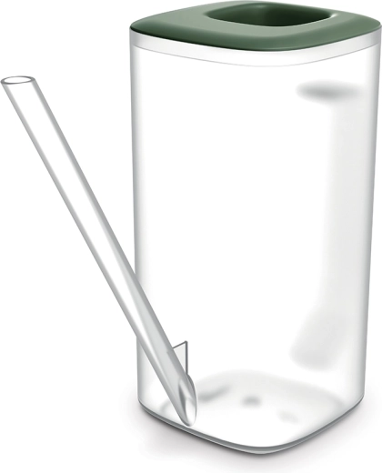 Arrosoir TUBI 1,6 l – transparent, éléments vert foncé