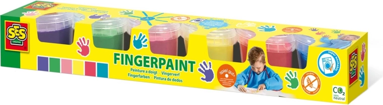 Vingerverf voor kinderen 6×110 ml – SES Creative