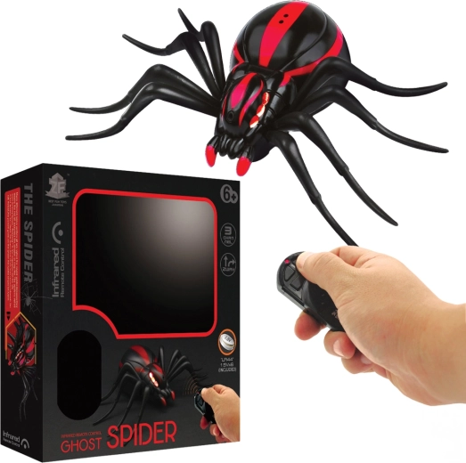 RC spider with biomimicry and glowing eyes – red