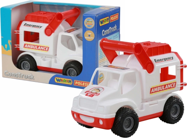 Brandweerauto Construck wit - Polesie