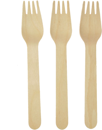 Houten vorkjes Arpex Go Green 16 cm, verpakking 8 stuks