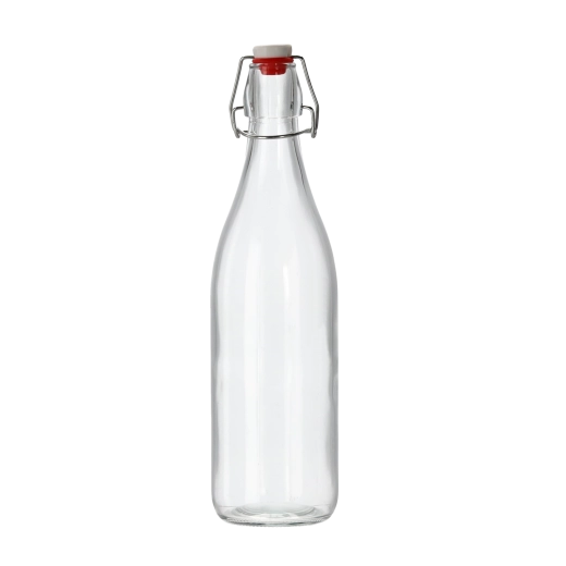 Bouteille en verre Costolata 750 ml avec fermeture mécanique hermétique