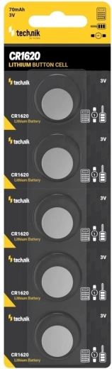 Technik Platinum Lithium-Knopfzelle CR1620 3 V (Packung mit 5 Stk.)