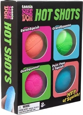 Schylling NeeDoh Squeeze Balls Hot Shots – Set of 4