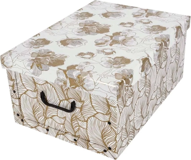 Kartonausbewahrungsbox MAXI Goldene Sakura-Blüten