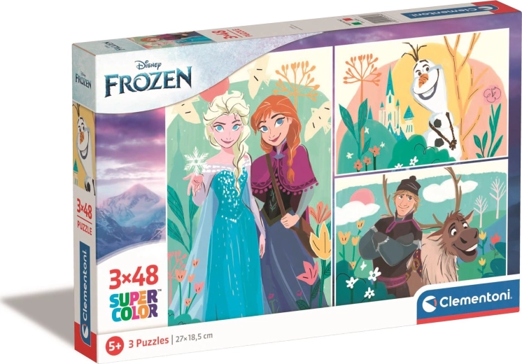 Frozen Puzzle 3×48 pieces CLEMENTONI