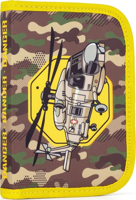 School Pencil Case with Helicopter Theme