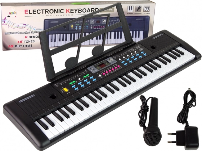 Keyboard MQ-6112 Microfoon Notenstandaard 61 toetsen