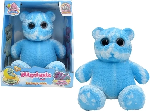 EPEE Mięciuś plush teddy bear that glows in the dark 28 cm white-blue