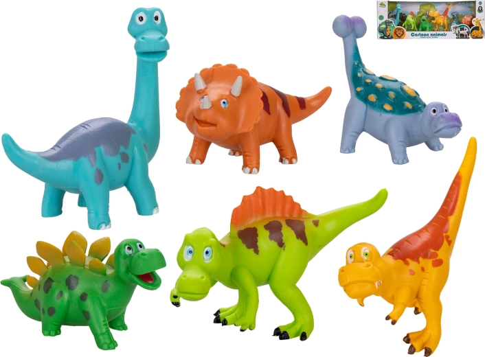 Set de dinosaures 8–11 cm, 6 pièces en boîte