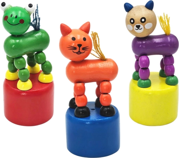 wooden dancing animal 10 cm