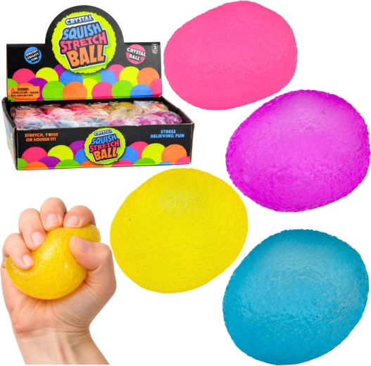 Anti-stress sensory squeeze ball 6 cm, assorted colors
