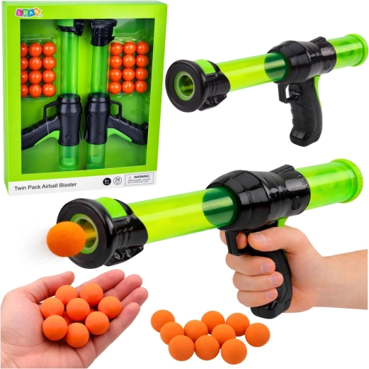 AIRBALL BLASTER Foam Ball Gun Set – 2 Blasters + 24 Balls