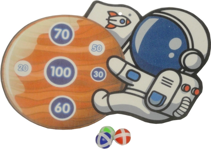 Jeu de cible pour enfants avec balles à scratch – motif spatial astronaute